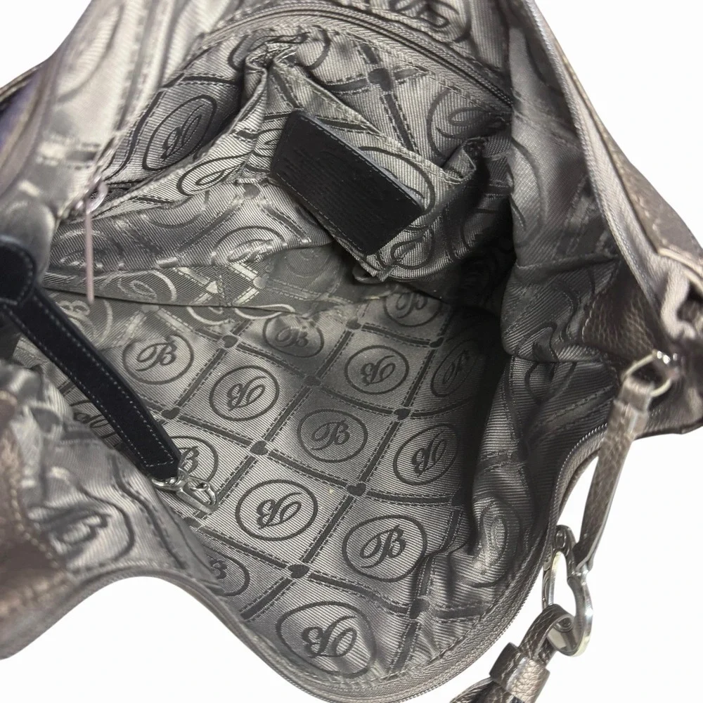 BRIGHTON‎ Barbados Dijon Gold Tone Ziptop Braided Strap Hobo Shoulder Bag